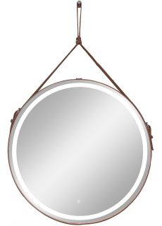 Зеркало с подсветкой Continent Millenium Brown ЗЛП1378 на ремне 80см коричневый